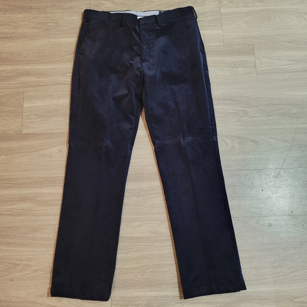 VTG Polo Ralph Lauren Mens Classic Midnight Blue Corduroy Pants 38x34 Imported